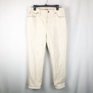 Madewell The Perfect Vintage Jean Beige Women's Size 33 Cropped